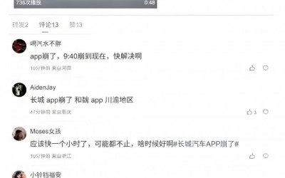 長城汽車App崩了，車主”尬“了